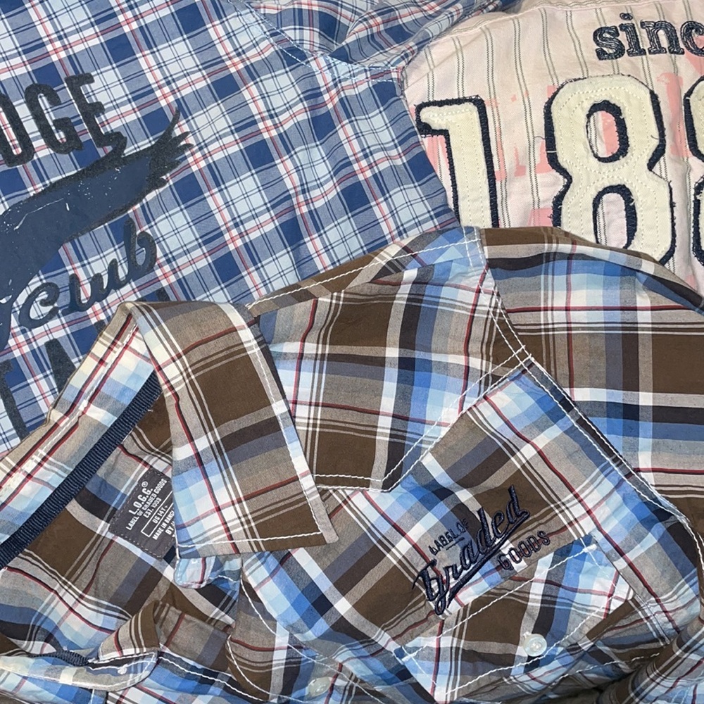 Bundle H&M 14+ long sleeve button up cowboy shirts
